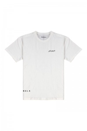 YoungLA 414 Signature Shirt White | RG2613-970