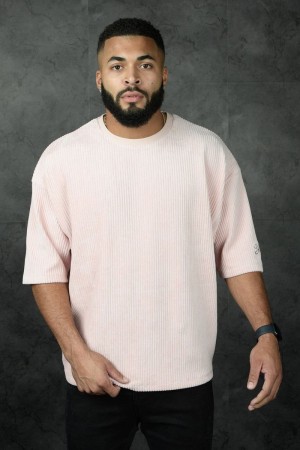 YoungLA 421 Corduroy Supersized Shirt Pink | OR6578-920