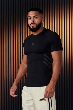 YoungLA 425 , Iron Compression Shirt Black | BG2758-394