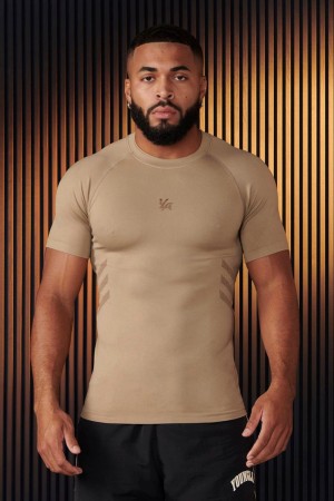 YoungLA 425 , Iron Compression Shirt Bleached Sand | AM6192-075