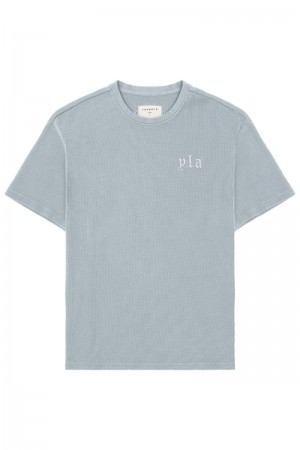 YoungLA 427 Summer Waffle Shirt Sky Blue | CJ8325-176