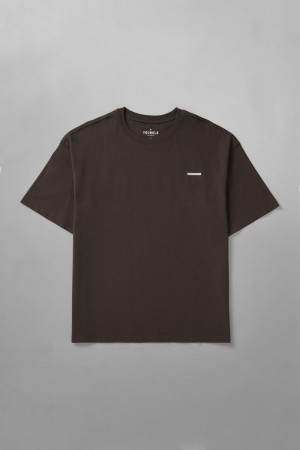 YoungLA 436 Stamped Shirt Brown | ID9032-581