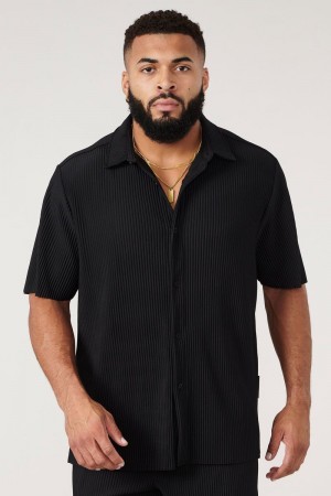 YoungLA 448 Pleated Festival Shirts Black | CG3481-207