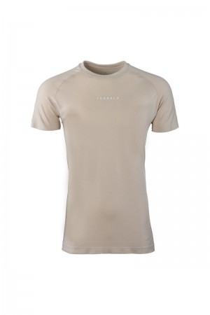 YoungLA 454 New Gen Compression Shirt Beige | NT2516-948