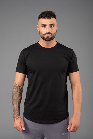 YoungLA 459 Monochrome Fitted Shirt Black | VX0649-832