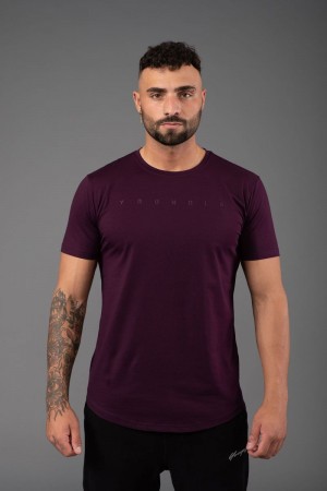 YoungLA 459 Monochrome Fitted Shirt Plum | OA1964-520