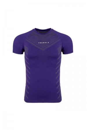 YoungLA 465 Superhero Compression Shirt Dark Purple | EF0379-482