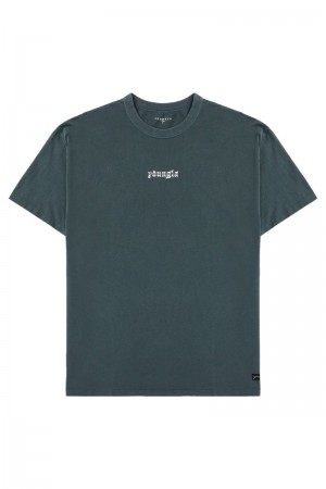 YoungLA 471 Chrome Shirt Deep Teal Wash | EI4259-817