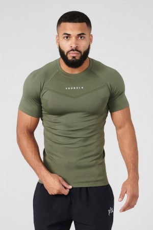 YoungLA 475 SuperVillain Compression Shirt Forest Green | NJ0218-576