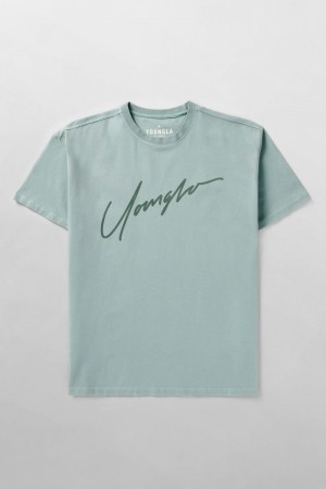 YoungLA 479 , Tonal Shirt Sage Blue | NA4597-368