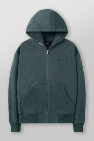 YoungLA 5066 , Metal Zip-Up Teal | WI5970-423