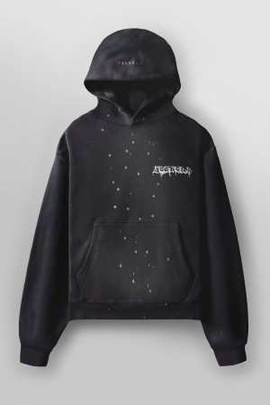 YoungLA 5081 , Graffiti hoodies Black Wash | AT6792-854