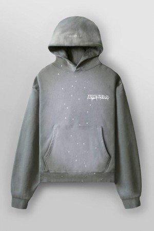 YoungLA 5081 , Graffiti hoodies Grey Wash | GW5247-980