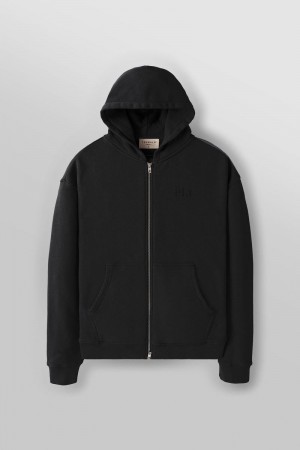 YoungLA 514 , Monarch Zip-up Hoodie 2.0 Black Wash | CK9312-856