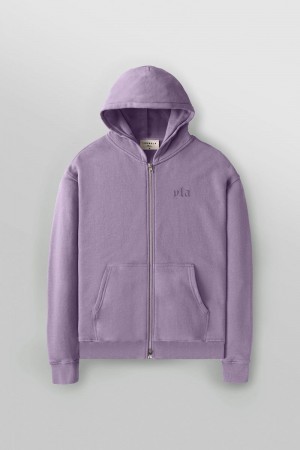 YoungLA 514 , Monarch Zip-up Hoodie 2.0 Lavender Wash | XF1652-748