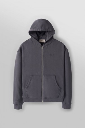 YoungLA 514 , Monarch Zip-up Hoodie 2.0 Purple Grey | RW4028-973