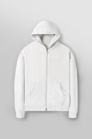 YoungLA 514 , Monarch Zip-up Hoodie 2.0 White Wash | UY0547-398