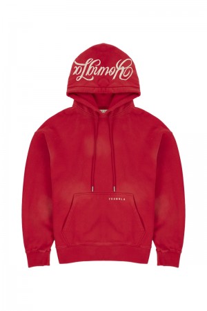 YoungLA 549 Phantom Hoodies Red Wash | EO2614-983