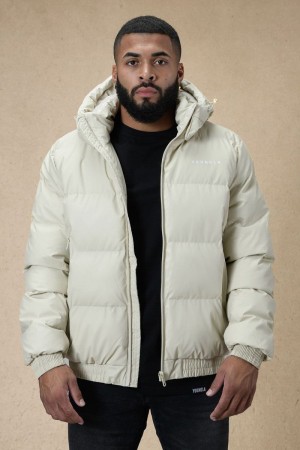 YoungLA 554 Brooklyn Puffer Jacket Off-White | JR4358-792