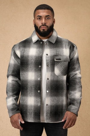 YoungLA 556 High Profile Flannel Jacket Black | QL4680-253