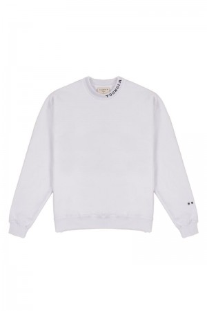 YoungLA 557 Trademark Crewnecks White | VG0926-841