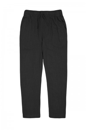 YoungLA 621 , Simply Linen Pants Black | RX8540-213