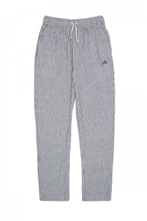 YoungLA 621 , Simply Linen Pants Blue Striped | UB7412-689