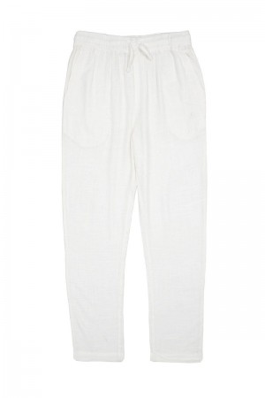 YoungLA 621 , Simply Linen Pants Off-White | TJ5842-103