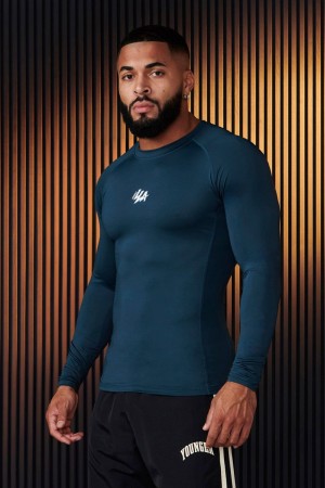 YoungLA 802 , Speed Compression Longsleeves Teal | WL1869-532