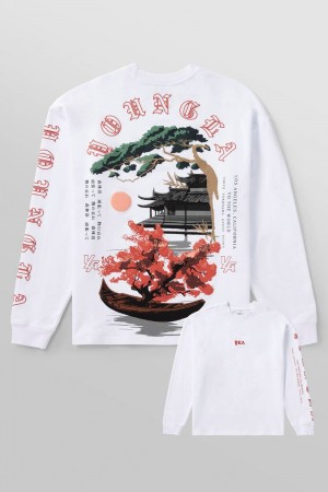 YoungLA 8038 , Tokyo Longsleeves White Bonsai Art | IR1640-397