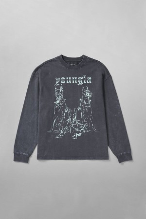 YoungLA 804 For All The Dogs Longsleeves Grey Wash | CE5098-367