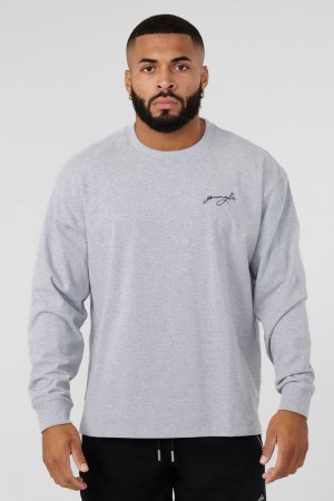 YoungLA 805 Essential Longsleeves Heather Grey | IS3012-647