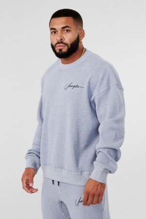 YoungLA 807 Cozy Thermal Longsleeves Heather Grey | OD2918-536