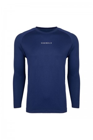 YoungLA 823 New Gen Compression Longsleeves Beacon Blue | LM9830-271