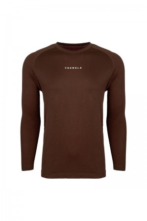 YoungLA 823 New Gen Compression Longsleeves Chocolate Plum | NS2479-056