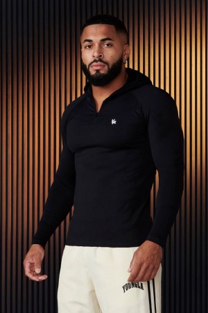 YoungLA 832 , SuperVillain Compression Hoodies Black | GO2601-437