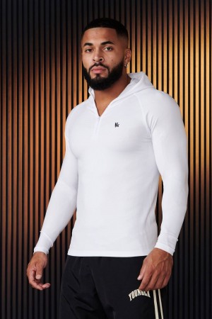 YoungLA 832 , SuperVillain Compression Hoodies White | YC6921-407