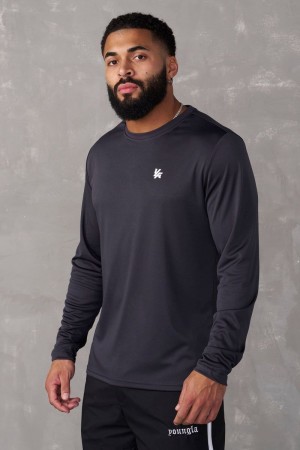 YoungLA 835 , Fittech Longsleeves Charcoal | KM3758-162