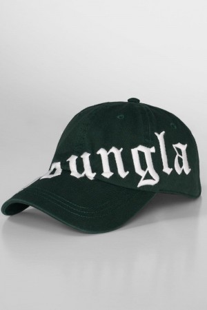 YoungLA 9005 , Tilted Logo Dad Hat Jungle Green | RB5106-327