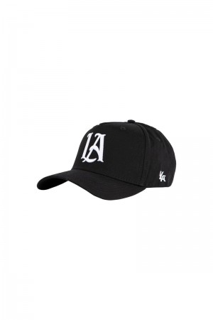 YoungLA 920 A-Frame LA Snapback Hat 2.0 Black | JR1627-390