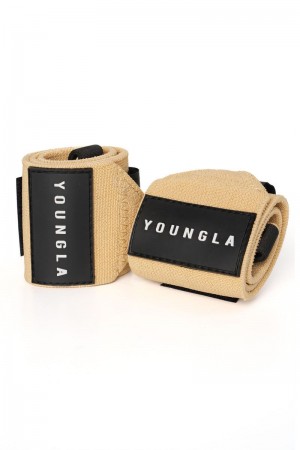 YoungLA 935 , Heavy Duty Wrist Wraps Tan | CA5890-627