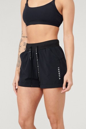 YoungLA W104 Velocity Running Shorts Black | KV5438-721