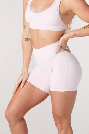 YoungLA W112 Effortless biker shorts Lilac Pink | QW1590-347