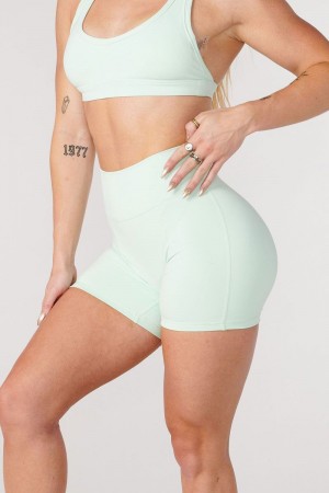 YoungLA W112 Effortless biker shorts Mint Green | OL8459-312