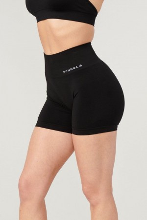 YoungLA W120 , Core Seamless Shorts Black | SN4165-970