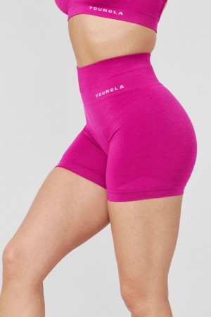 YoungLA W120 , Core Seamless Shorts Raspberry Wine | NM6392-157