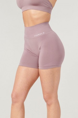 YoungLA W120 , Core seamless scrunch shorts Fall 23 Crushed Mauve | CM7349-205