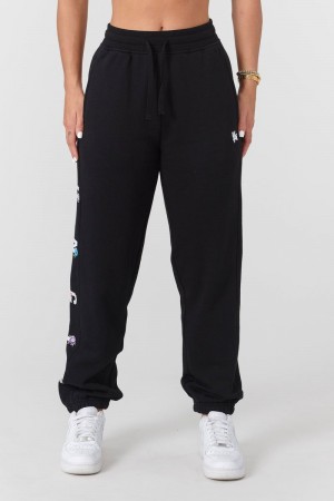 YoungLA W203 Winter Bloom Joggers Black | YR8297-463