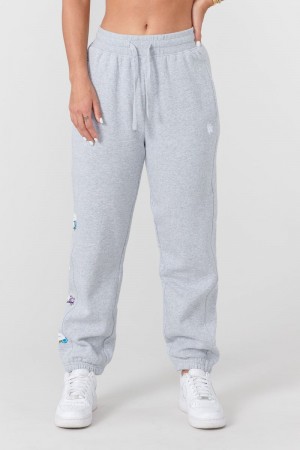 YoungLA W203 Winter Bloom Joggers Heather Grey | BW0432-658