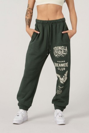 YoungLA W211 Dreamer Joggers Forest Green | CP1497-358